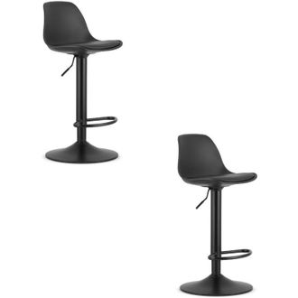 OEM Taburete Hoga - Negro / Base Negra X 2