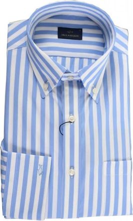 Paul & Shark 24413086R V96 - Heren - Zakelijke Overhemden - Blauw - M - Overhemden