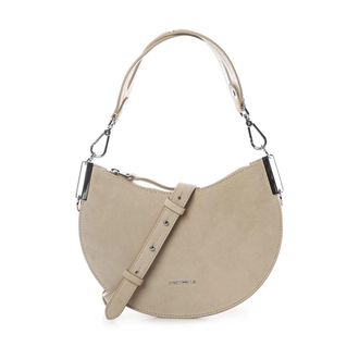 Coccinelle Shoulder Bags, female, Beige, Size: ONE SIZE Sunup Suede Shoulder Bag
