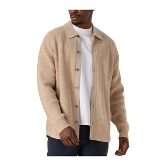 Profuomo Beige Wol Overshirt voor Mannen - Heren - Truien - Beige - Maat: XL Wol