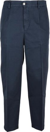 BRIGLIA 1949 Tailored Cotton/Linen Trousers With Unique Multicolor Pattern