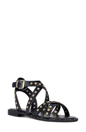 Azalea Wang Whistler Ankle Strap Sandal in Black at Nordstrom, Size 10