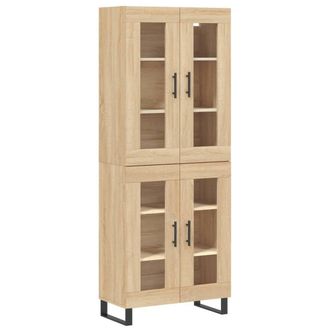 Berkfield Home Highboard Sonoma Oak 69.5x34x180 cm Engineered Wood in Brown