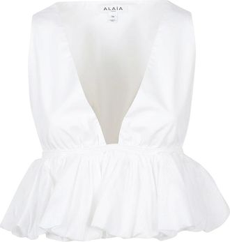 Alaia Dames, Tops, Wit, Maat: S Katoen