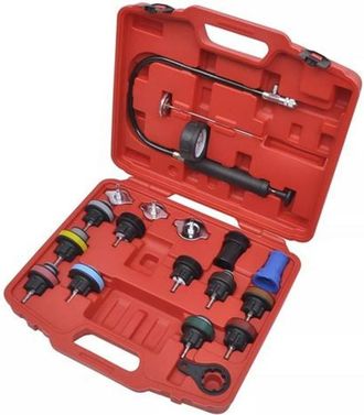 Trade Shop Trade Shop - Kit Tester Di Pressione Prova Radiatore Test Professionale Universale 18 Pezzi