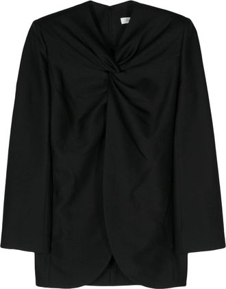 Gia Studios Knot-detail Twill Blouse