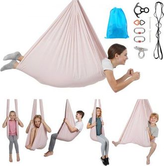 OEM Hamaca De Yoga A&eacute;rea, Capacidad De Carga 136,07 Kg, Con Tela De Nailon, Cuerda Tipo Margarita Y Bolsa De Pe Con Cremallera, Doble Funci&oacute;n Para Ejercic