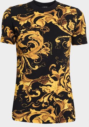 Versace Jeans Couture Barocco Cotton Crewneck Tee
