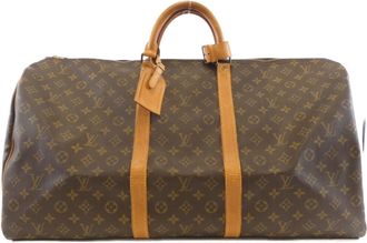 Louis Vuitton Monogram Marron Coated Canvas Boston Bag (Pre-Owned)