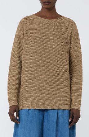 Max Mara Oro Linen Sweater in Desert at Nordstrom, Size X-Small