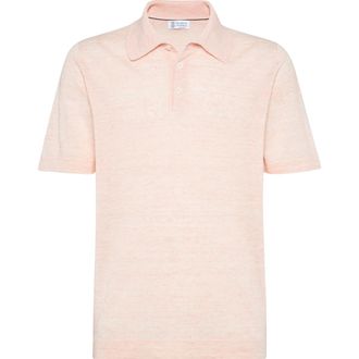 Brunello Cucinelli Polo-style sweater in Light Pink at Nordstrom, Size 52 It