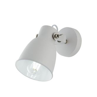 Luce-Ambiente-Design aplique Legend en Metal Blanco Con Acabados N&iacute;quel