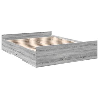 Berkfield Home Modern Bed Frame w/Drawers Frame Grey Sonoma 150x200 cm King Size
