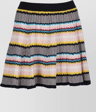 Casablanca chevron knit mini skirt