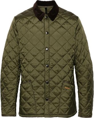 Barbour Heritage Liddesdale Gewatteerde Jas - Heren - Winterjassen - Groen - L - Katoen - Jassen