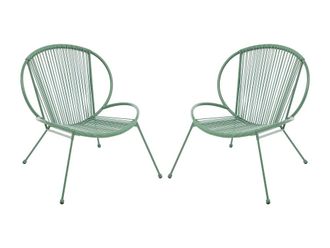 VENTE-UNIQUE.COM Sill&oacute;n de jard&iacute;n resina caqui