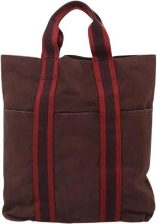Herm&egrave;s Pre-owned Tote Bags, female, Red, Size: ONE SIZE Pre-owned Fourre-tout herline