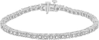 Grown Brilliance Sterling Silver 0.50 Cttw Lab Grown Diamond Tennis Braceletfor Women