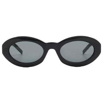 Saint Laurent Black Oval Ladies Sunglasses SL M136 001 52