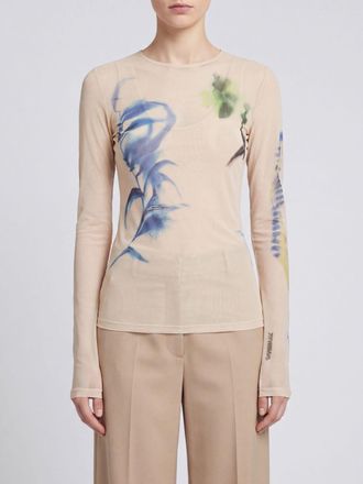 Sportmax Slim Fit Floral Print Jersey Long-Sleeved Top