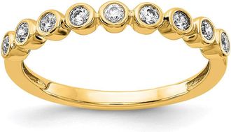 Diamond2Deal 14k Gold Lab Grown Diamond Wedding Band Ring 1/4Ct Clarity- VS Color- G-H