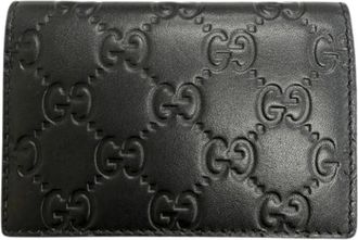 Gucci Pre-owned Card Case - Heren - Vintage Accessoires - Zwart - ONE Size - Leer - Vintage