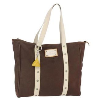 Louis Vuitton Pre-owned Tote Bags, unisex, Brown, Size: ONE SIZE Pre-owned Canvas Tote Bag
