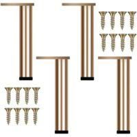 OEM 4 Piezas De Patas Ajustables Para Muebles De 30 Cm, Patas Modernas Para Sof&aacute;, Patas Doradas Para Cama, Patas De Repuesto Para Mesa Y Armario - Crezuo