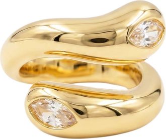 The M Jewelers NY Clear Twisted Stone Pinky Ring in Gold at Nordstrom, Size 4