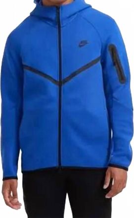 Nike Mens Tech Fleece Zip Up Hoodie In Royal Blue