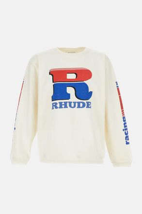 Rhude Maglia Split Petrol Logo
