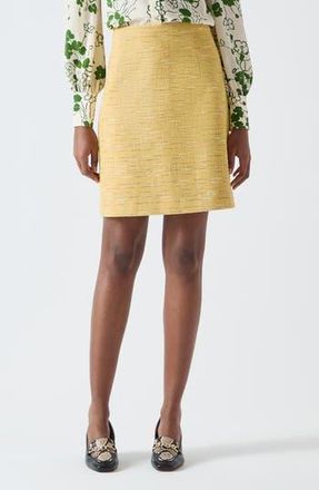 L.k. Bennett Varley Tweed Miniskirt in Yellow at Nordstrom Rack, Size 12 Us / 16 Uk