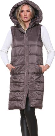 Generic Pixel FASHION Women Ladies Long Line Gilet Jacket- Padded Light Weight Long Body Warmer Sleeveless Jacket Water Resistant Suitable For Light Rain With