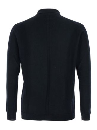 low brand Wool Polo-Collar Sweater - Black