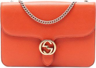 Gucci Pre-owned Gucci Medium Dollar Calfskin Interlocking G Crossbody Unisex 510303 520981