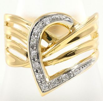 C&A Platinum Yellow Gold Yellow Gold (18K) Platinum 900 Band Ring (Pre-Owned)