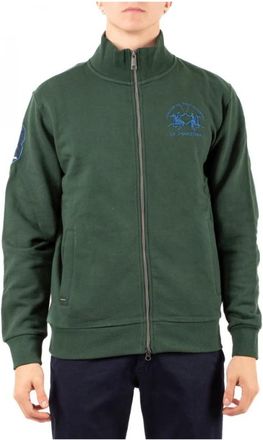La Martina Zip-through Sweatshirt - Heren - Vesten met rits - Groen - M - Katoen - Hoodies & sweatvesten