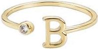 Adornia CZ & Initial Open Band Ring in Gold-B at Nordstrom Rack