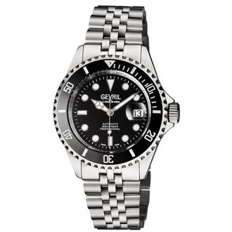 Gevril Group Wall Street Black Dial Mens Watch 4850B