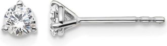 Diamond2Deal 14k Gold 1/3 ct Round Lab Grown Diamond Stud Earrings VS Clarity, D-E Color
