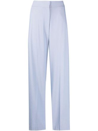 Khaite high-waisted wide-leg trousers - Purple