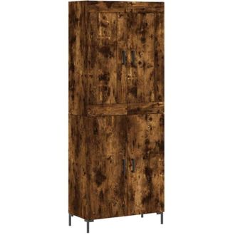 vidaXL Credenza Rovere Fumo 69,5x34x180 cm in Legno Multistrato - Vidaxl