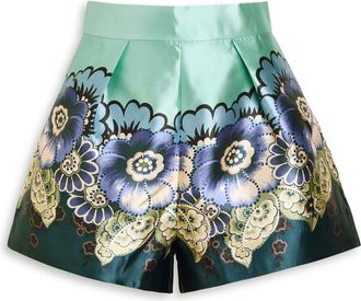 Alemais Alemais Madalena Floral Satin Twill Shorts - Multicoloured - 10 (UK10 / S)