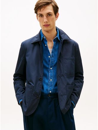 Tommy Hilfiger Mens Water-Repellent Packable Chore Jacket - Navy - XXL