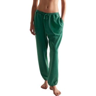 Free People Slow it Down Cotton Blend Joggers in Rainforest Moss at Nordstrom, Size X-Small