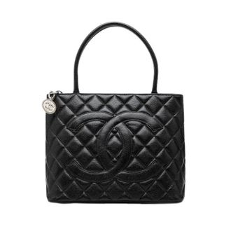 Chanel Pre-owned Medallion Tote Bag - Dames - Vintage Shopper - Zwart - ONE Size - Leer - Vintage