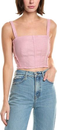 Hudson Corset Linen-Blend Top