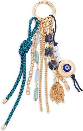 Chelsea28 Evil Eye Beaded Bag Charm in Blue Multi- Gold at Nordstrom