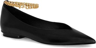Rebecca Minkoff Chain Ankle Leather Ballet Flat