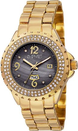 August Steiner Quartz Diamond Grey Dial Ladies Watch AS8156YG